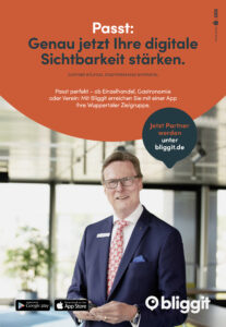 Vorstandsvorsitzender Gunther Wölfges auf Plakat für Bliggit